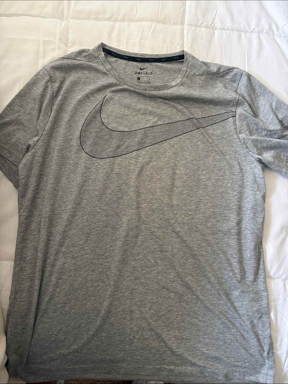 Nike Men’s Grey Dri-FIT Short Sleeve Athletic Tee